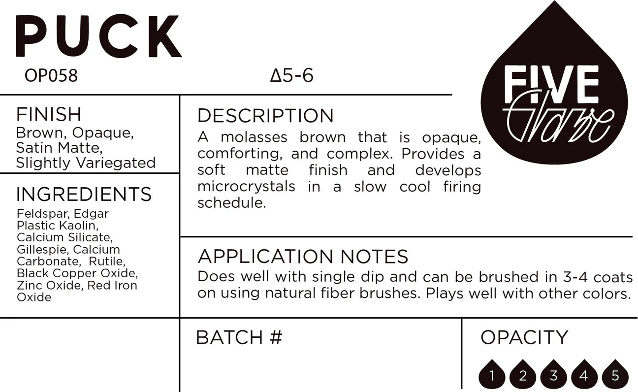 Puck - Cone 5/6 Ceramic Dry Glaze