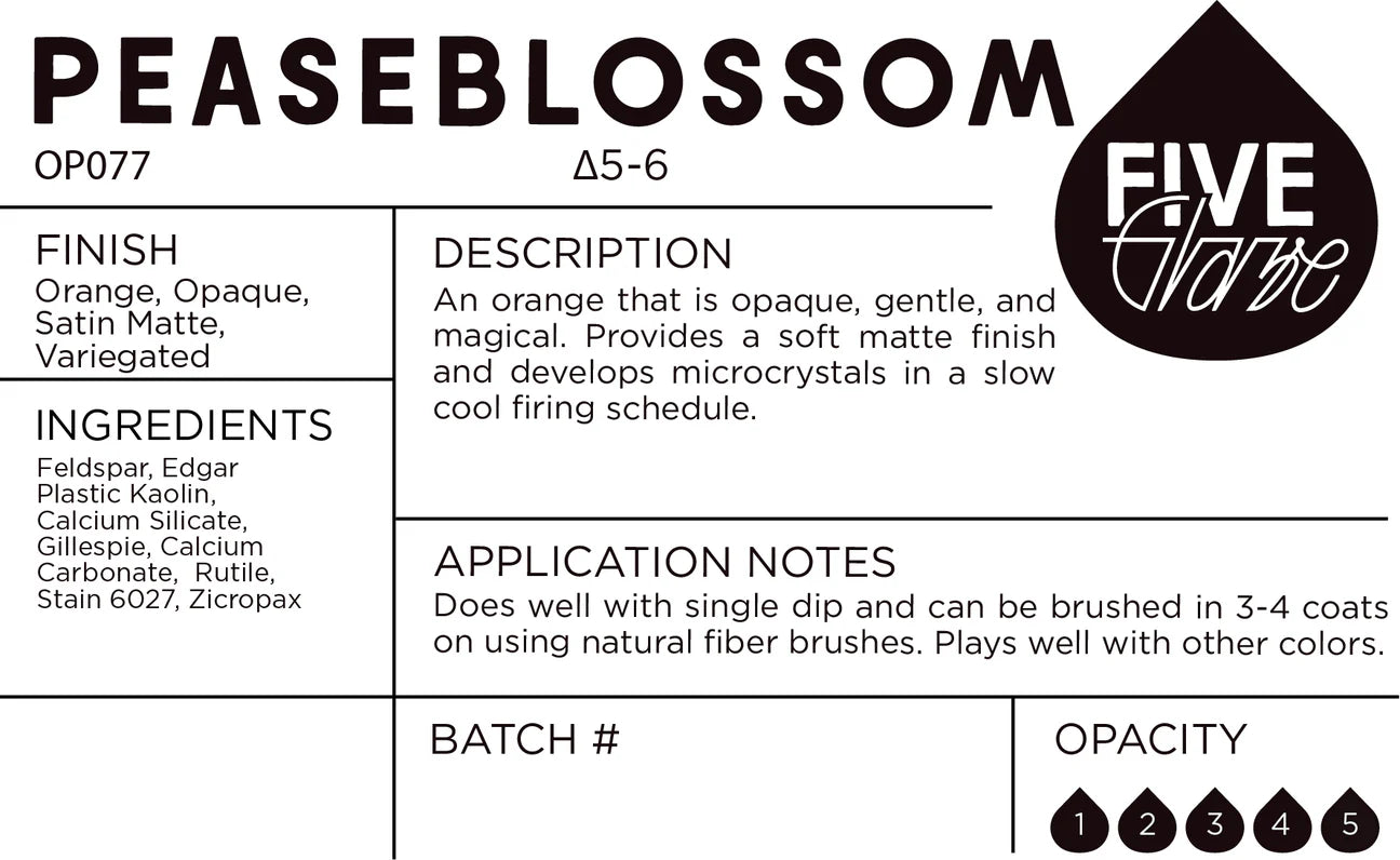 Peaseblossom - Cone 5/6 Ceramic Dry Glaze