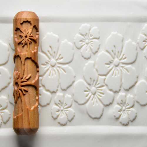 Hibiscus Flower - 12cm Big Handle Roller