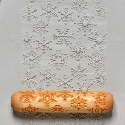Snow Flakes - 12cm Big Handle Roller