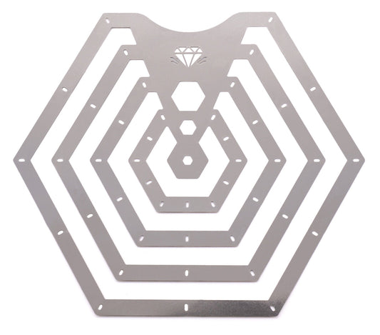 Hexagon Carving Metal Rib